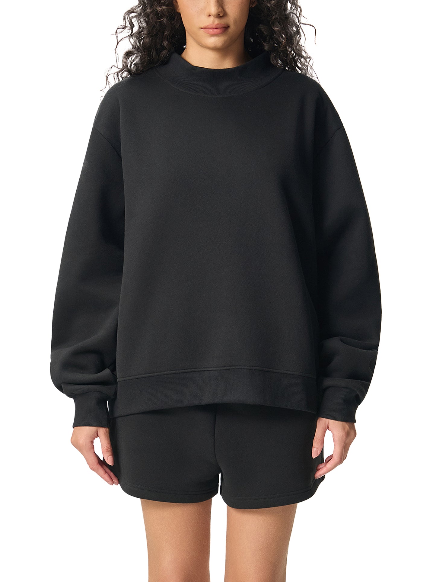 Damn, That's Crazy Fleece Mock-Neck Sweatshirt