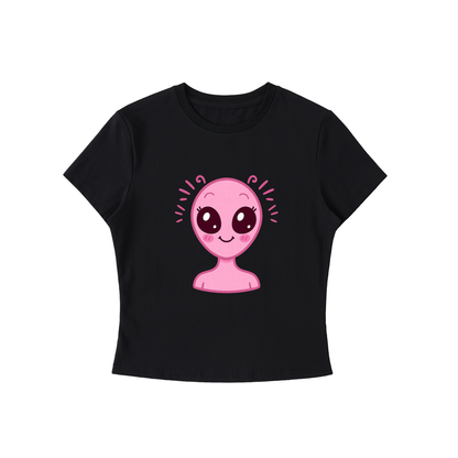 Pink Alien Bodycon T-Shirt