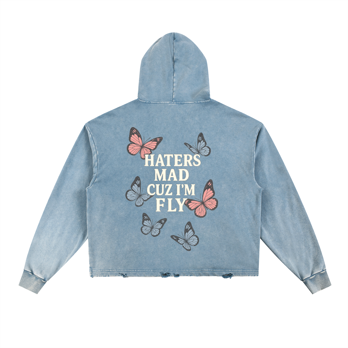 Haters Mad Vintage Frayed Hoodie