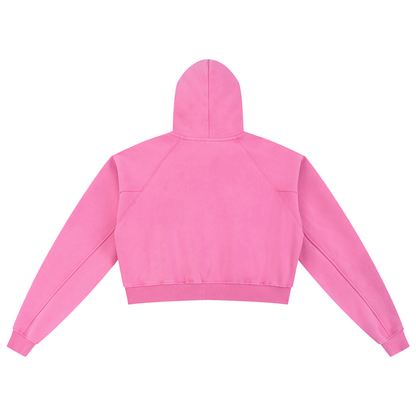 On Wednesdays Snow Washed Cropped Hoodie