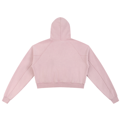 On Wednesdays Snow Washed Cropped Hoodie