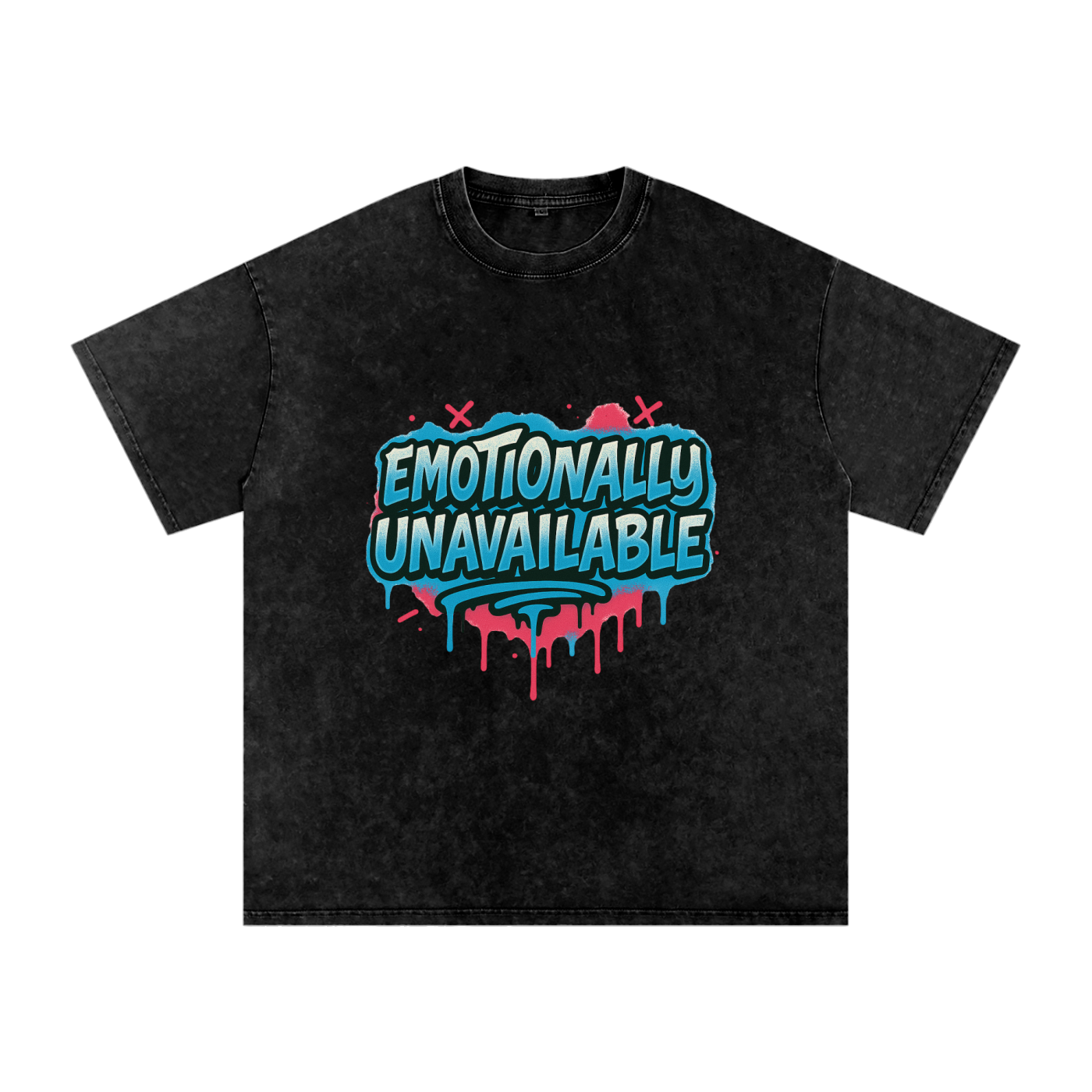 Emotionally Unavailable Snow Washed Oversized T-Shirt