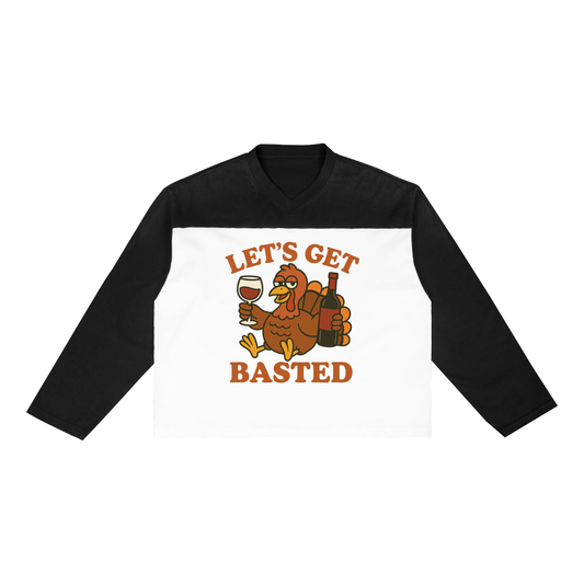 Thanksgiving Sun Fade Color-Block Long Sleeve T-Shirt