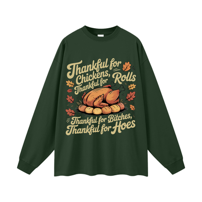 Thanksgiving Oversized Long Sleeve T-Shirt