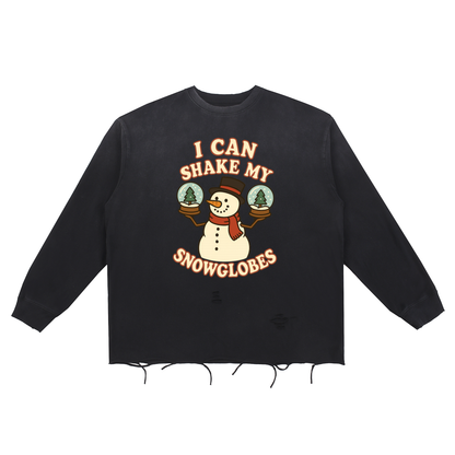 Shake My Snowglobes Distressed Long Sleeve T-shirt