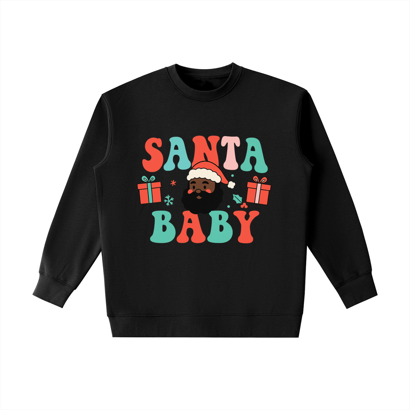 Black Santa Crewneck Sweatshirt