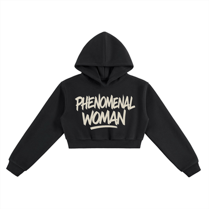 Phenomenal Woman Cropped Hoodie
