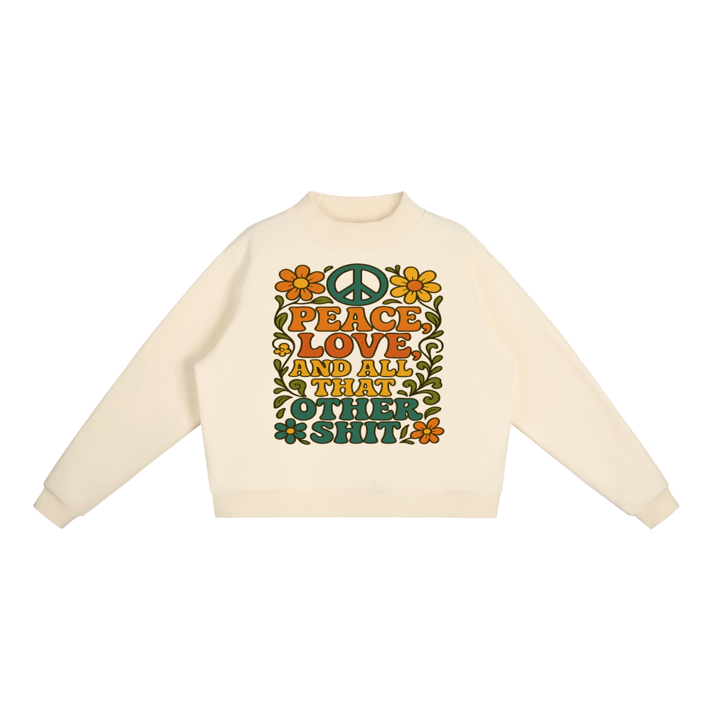 Peace and Love Fleece Sweatshirt