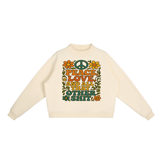 Peace and Love Fleece Sweatshirt